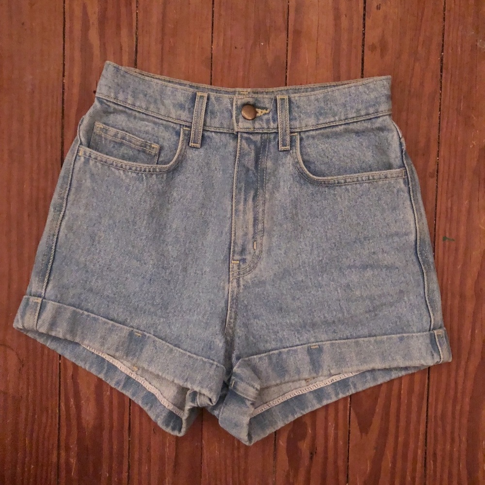 American Apparel Lightwash Denim Shorts
